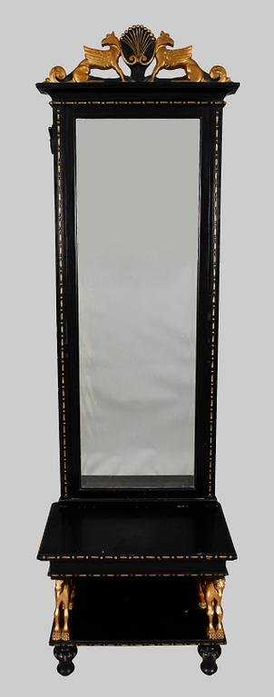 SPEGEL MED BORD, empirestil, 1800-tal.