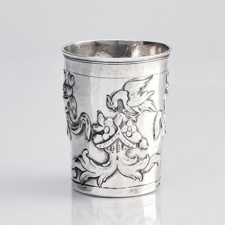 A Russian silver beaker, mark of Feodor Petrov, Moscow 1783.