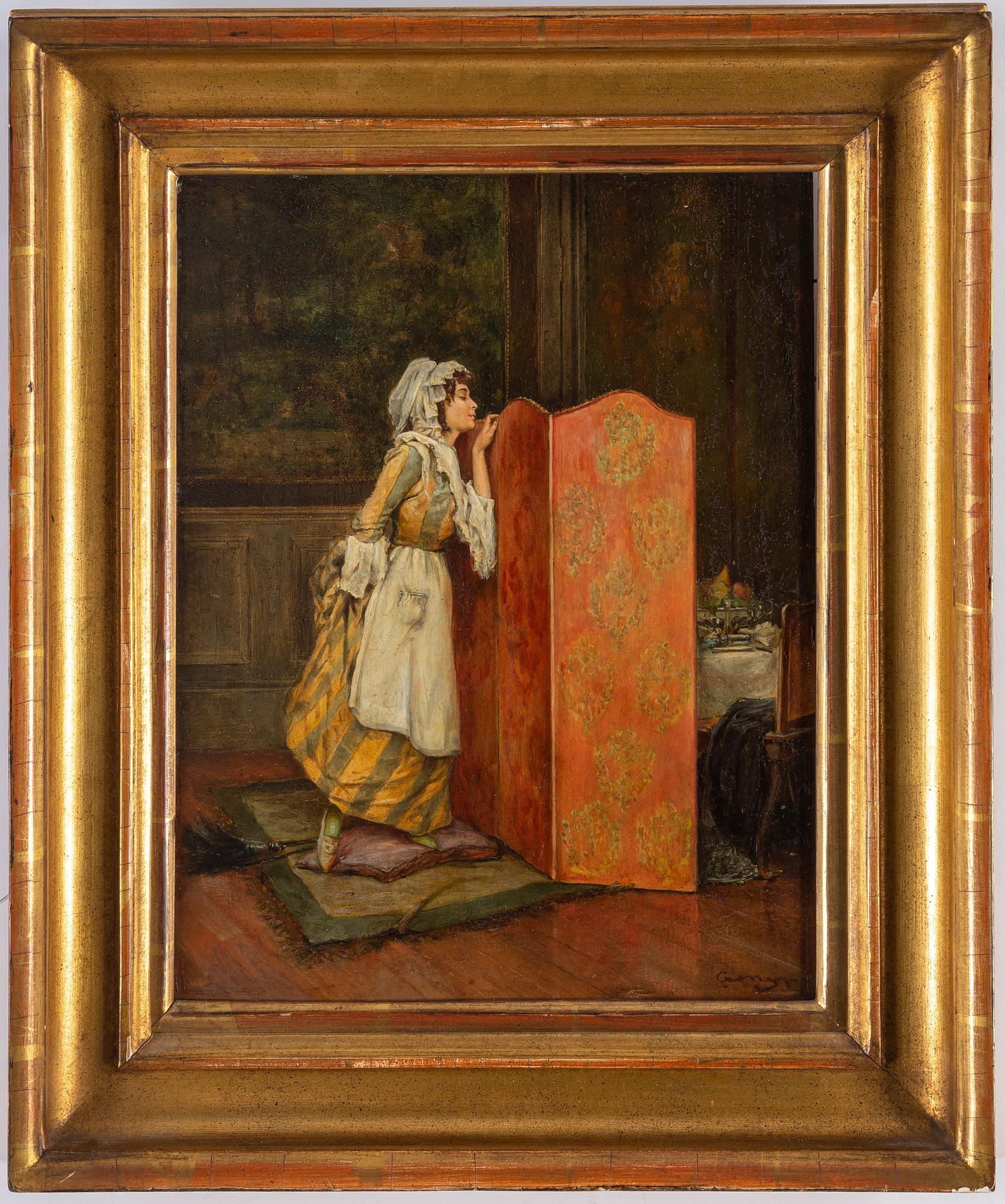 LOUIS P GONYN, oil on panel, signed.