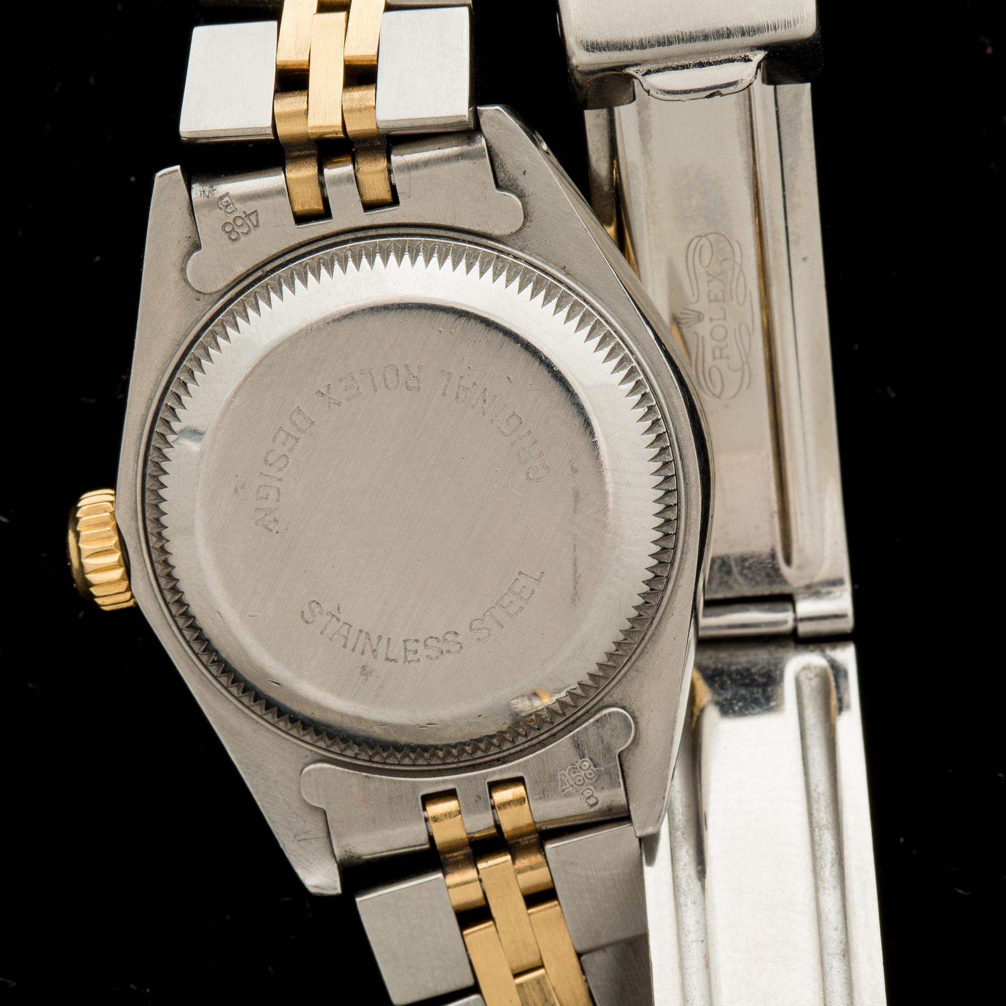 ARMBANDSUR, Rolex, Oyster Perpetual Datejust, stål samt guld med diamanter. Vikt inkl urverk ca 55,5 g.