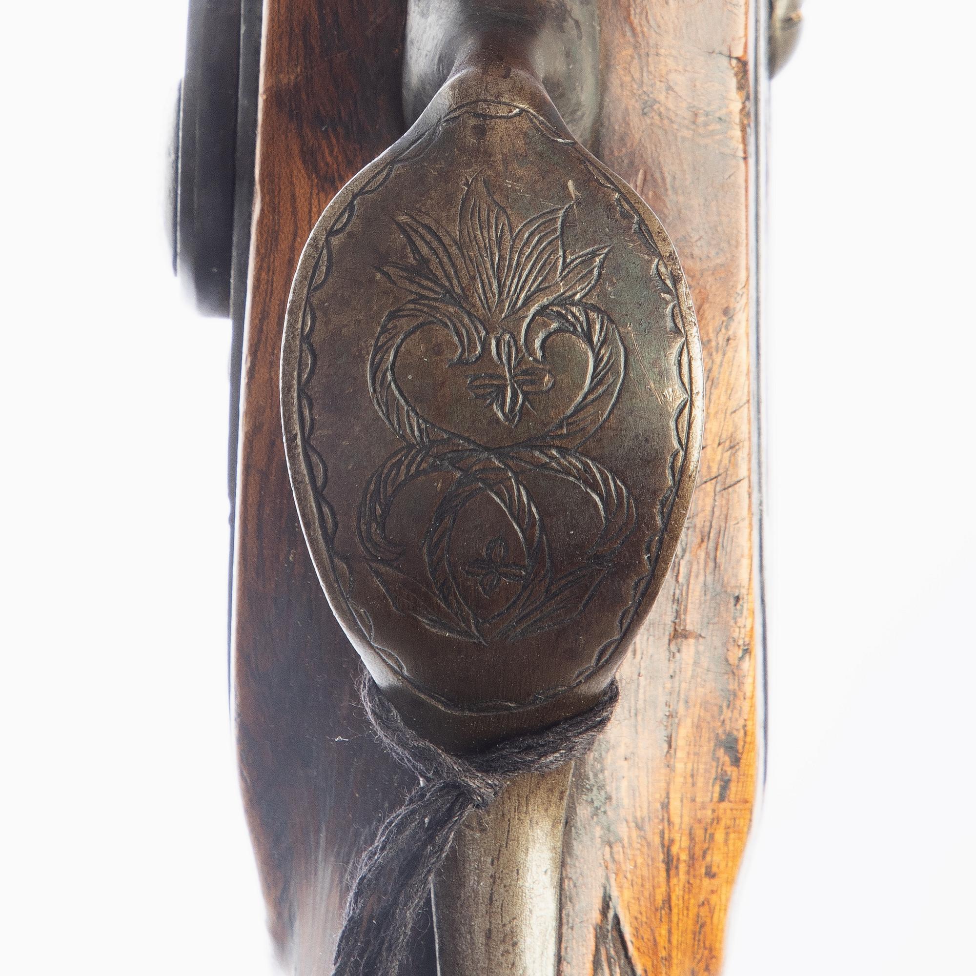 Slaglåsgevär, svenskt, 1700-tal.