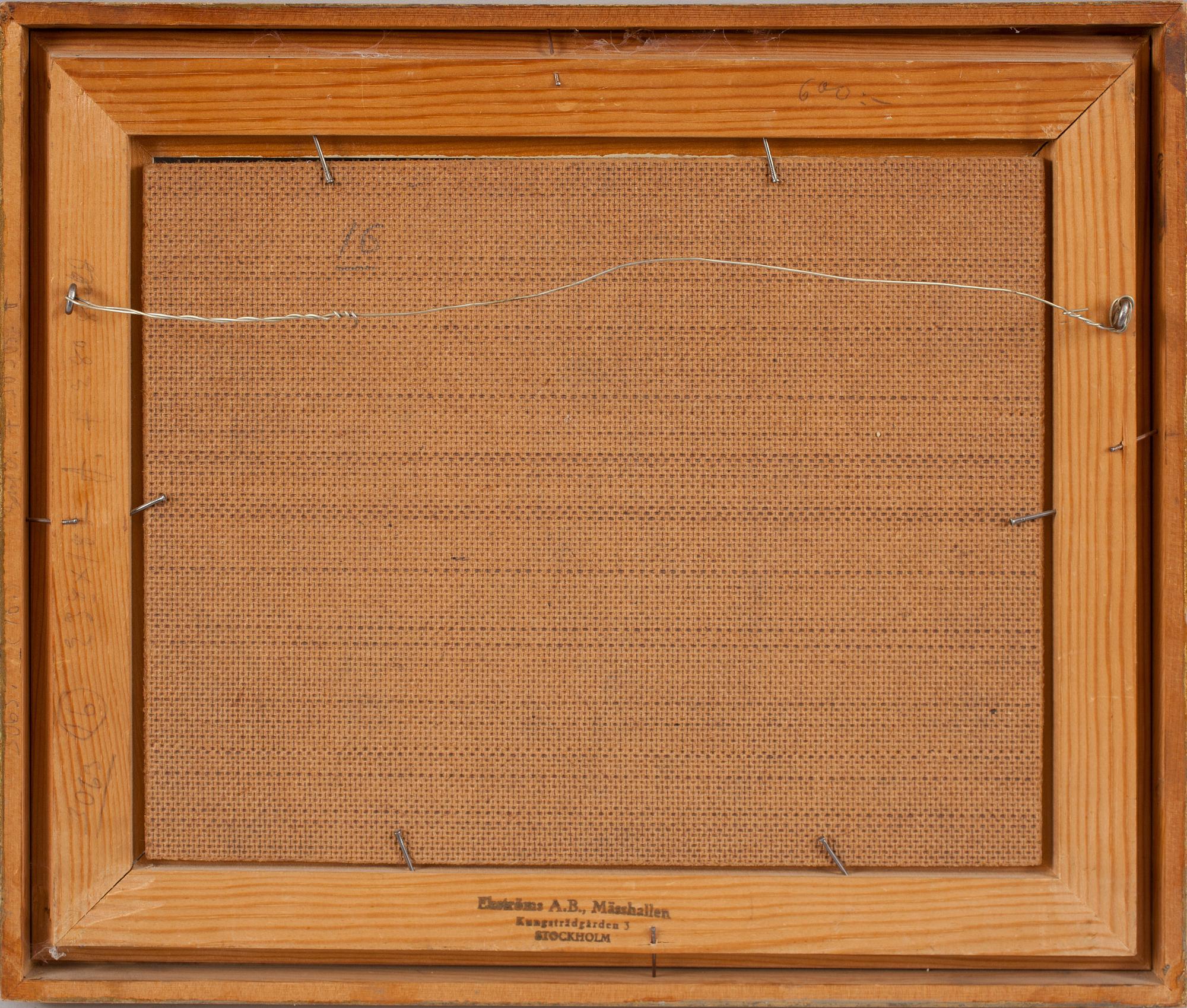 KNUT JANSON, olja på pannå. Sign och dat -49.