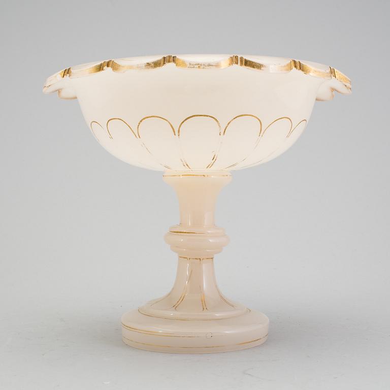 Bowl on stand, glass, Bohemia, 1800 the second half.