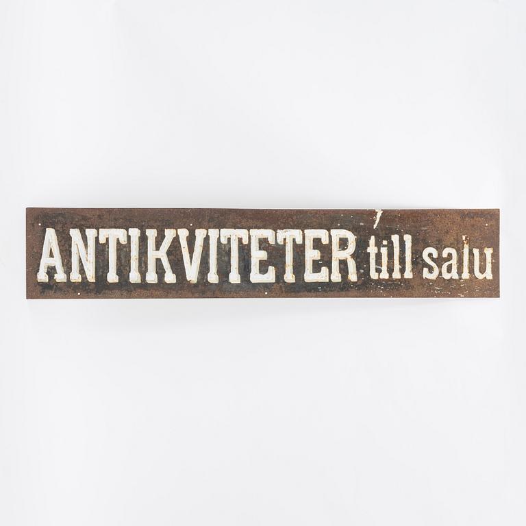 An iron sign, first half of the 20th Century.