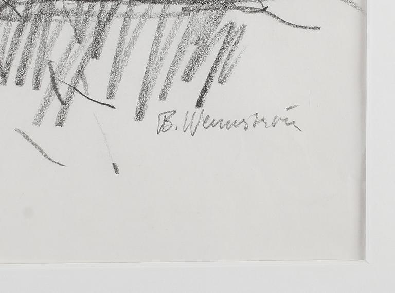 BERNDT WENNSTRÖM, blyertsteckning, signerad.