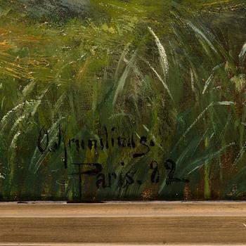 OLOF KRUMLINDE, olja på duk, signerad och daterad Paris (18)82.