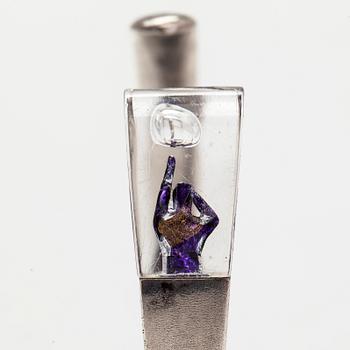 Björn Weckström, armband, "Mikroner" sterlingsilver och akryl. Lapponia 1974.