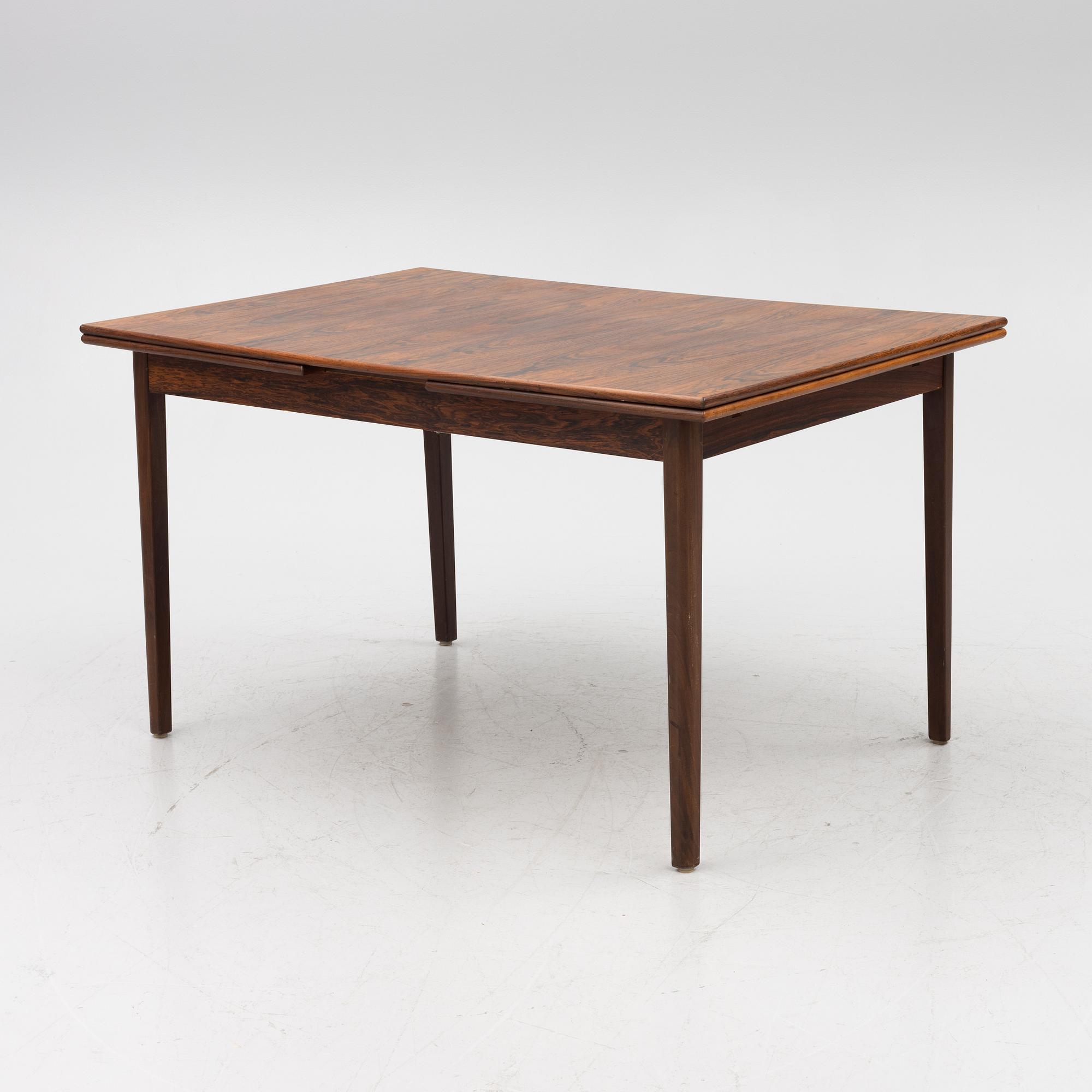 A 'Ladoga' dining table and four 'Mustang' chairs, IKEA, 1960s.