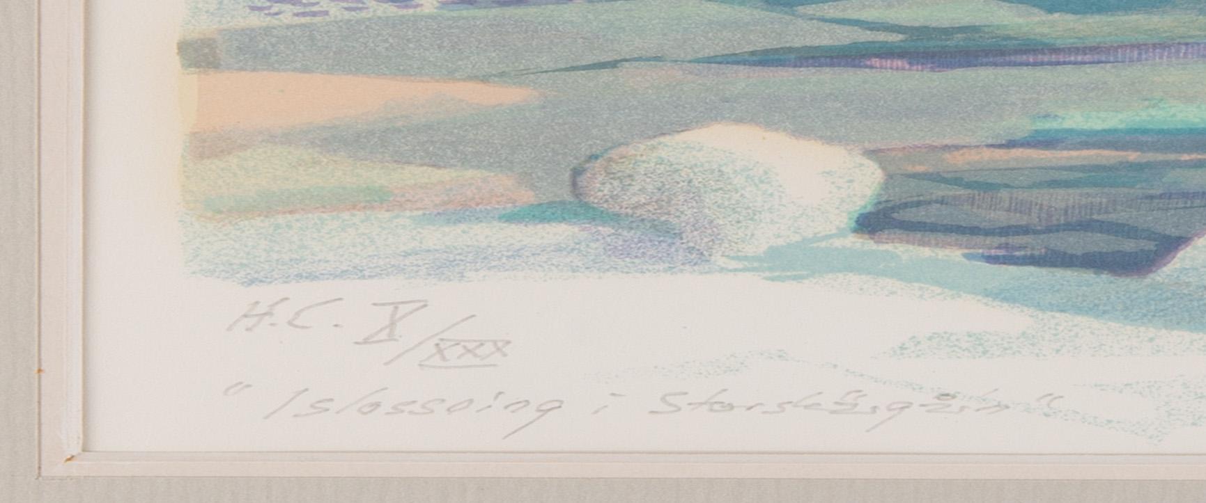 Roland Svensson, färglitografi, signerad HC X/XXX.