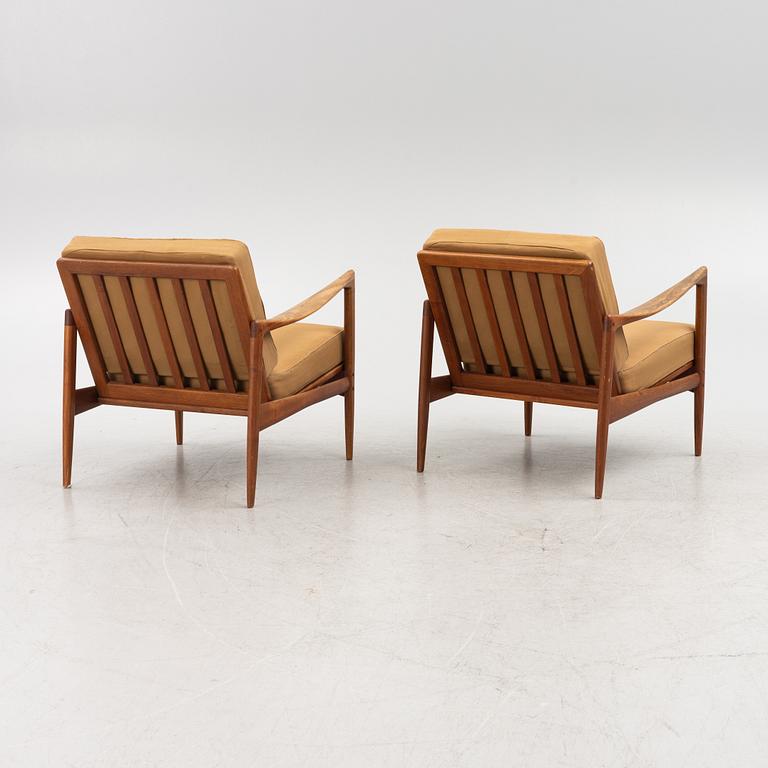 Ib Kofod Larsen, a pair of "Kandidaten" armchairs, OPE-möbler, Sweden, 1960's.