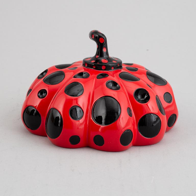 Yayoi Kusama, after. Multiple, 'Red Pumpkin', resin, Benesse Holdings Inc,  Naoshima, Japan.