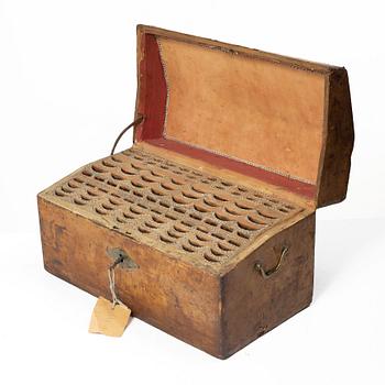 A cutlery box, 18th Century.