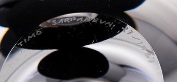 TIMO SARPANEVA, glasskulptur, "Claritas", signerad Timo Sarpaneva, 27/1987.