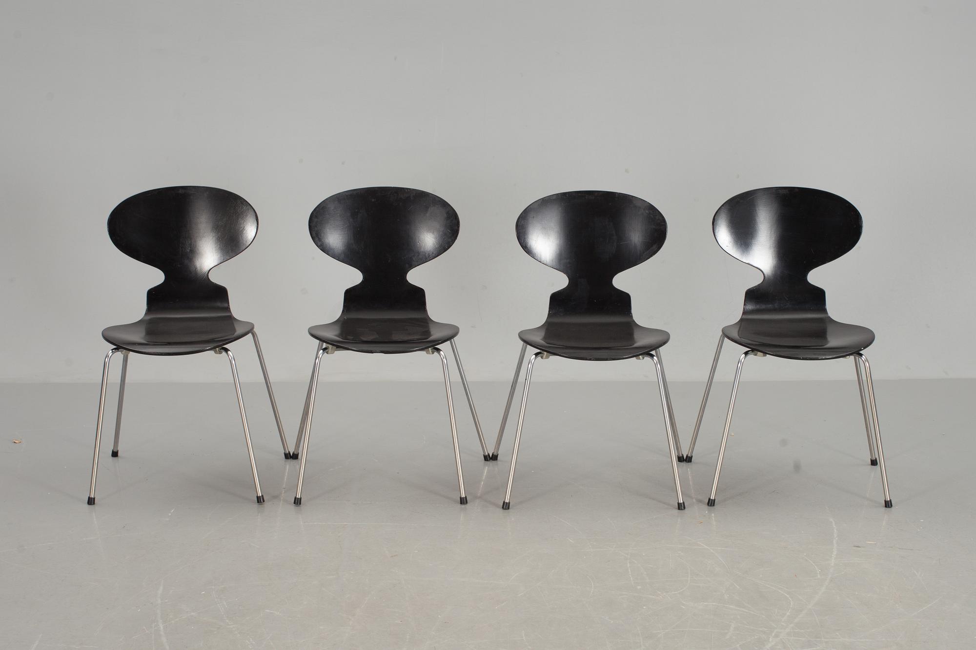STOLAR, 4 st, "Myran", Arne Jacobsen, Fritz Hansen.