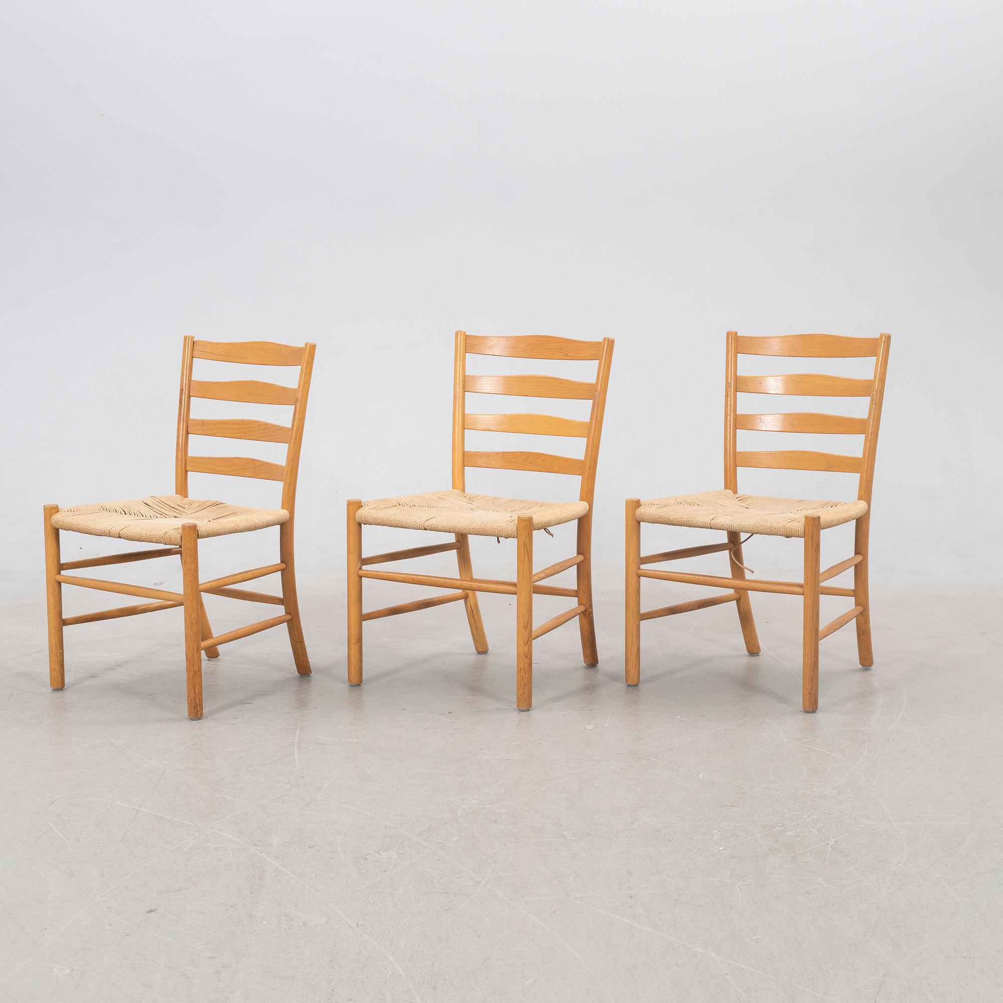 Kaare Klint, chairs, 6 pcs, "Kirkestolen", Denmark, second half of the 20th century.