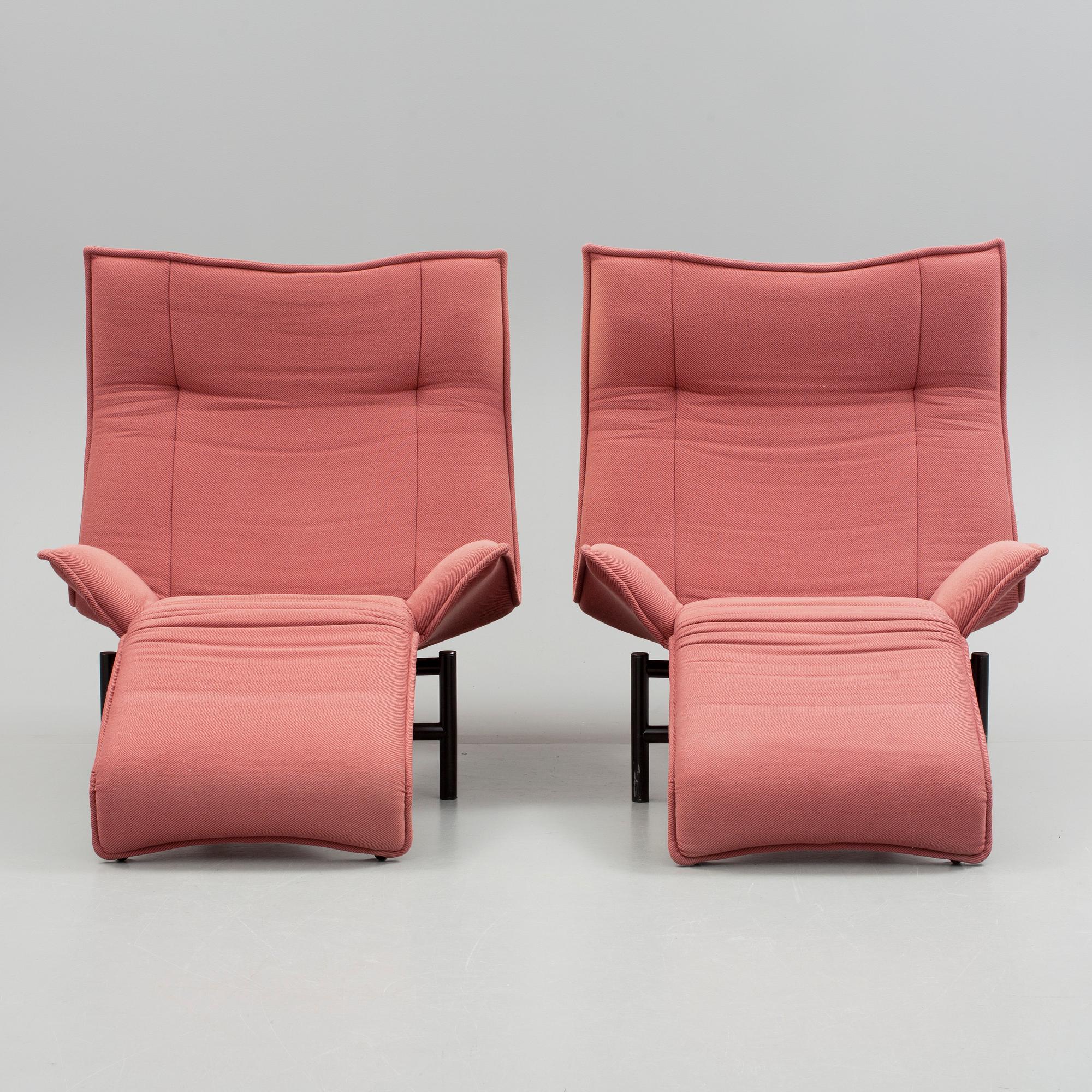 FÅTÖLJER, ett par, "Veranda", Vico Magistretti, Cassina, formgivna 1983.