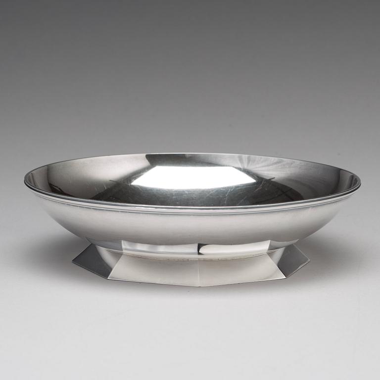 Wiwen Nilsson, a sterling bowl "The King's bowl", Lund Sweden 1952.