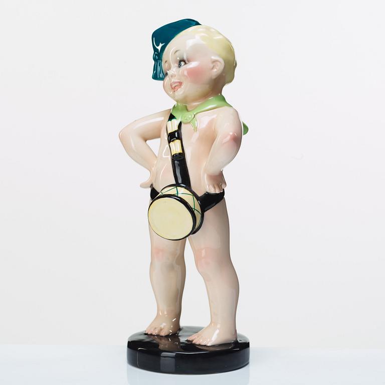 Sandro Vacchetti, a 'Balilla' ceramic figure, Essevi, Italy 1930's.