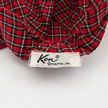 Barbie och Ken, dockor 2 st. samt kläder, vintage,"Barbie Bubblecut" Mattel 1961/62. "Ken" Mattel 1961/62.