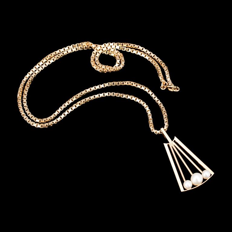 HALSSMYCKE, 18 k guld, Alton gruvvaru AB, Falköping, 1900-talets andra hälft. Tot vikt 15 g.