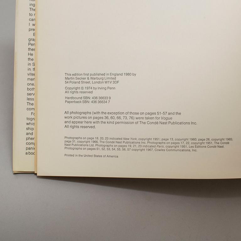 FOTOBOK, Irving Penn "Worlds in a Small Room".