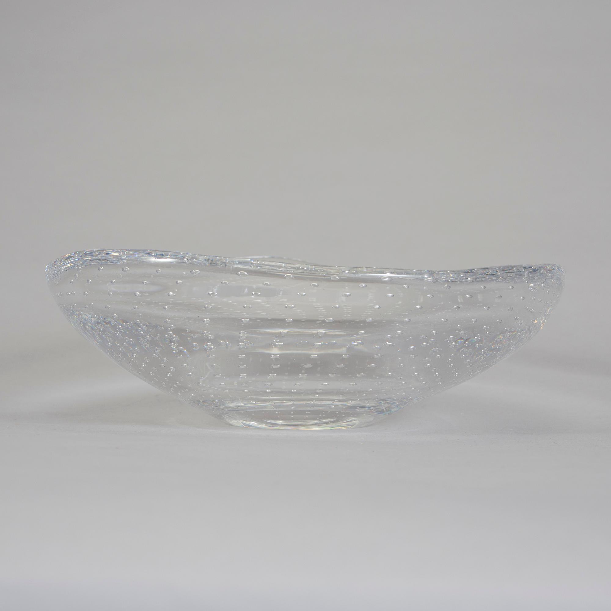 SKÅLFAT, glas, Vicke Lindstrand, Kosta.