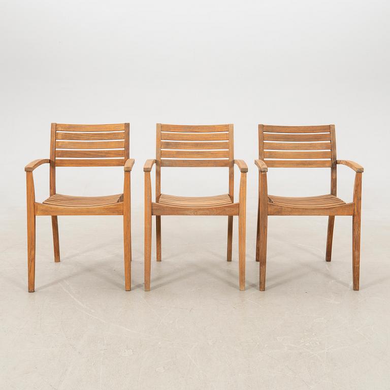 Jakob Berg trädgårdsmöbel 7 dlr "Ballare" för Fritz Hansen Danmark sent 1900-tal.
