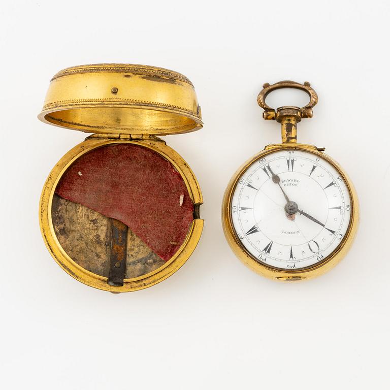 A triple-case pocket watch by Edward prior (watchmaker in London 1800-68) for the Turkish market.