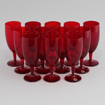 CHAMPAGNEGLAS, 12 st, glas. Monica Bratt, Reijmyre, omkring 1900-talets mitt.