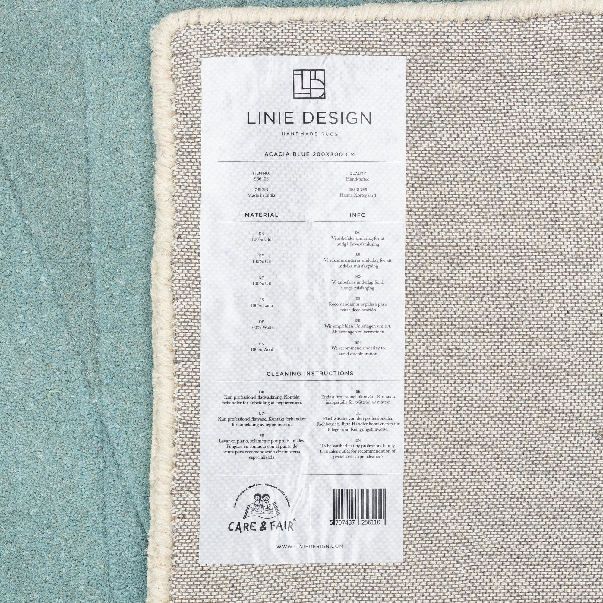 Hanne Kortegaard, matta, handtuftad, "Acacia", Linie Design, Danmark, 300 x 200 cm.