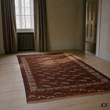An antique Turkmen, carpet, c. 310 x 180 cm.