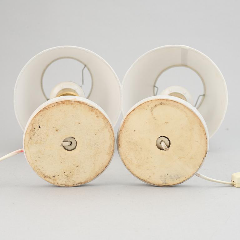 Bordslampor, ett par, 1900-tal.