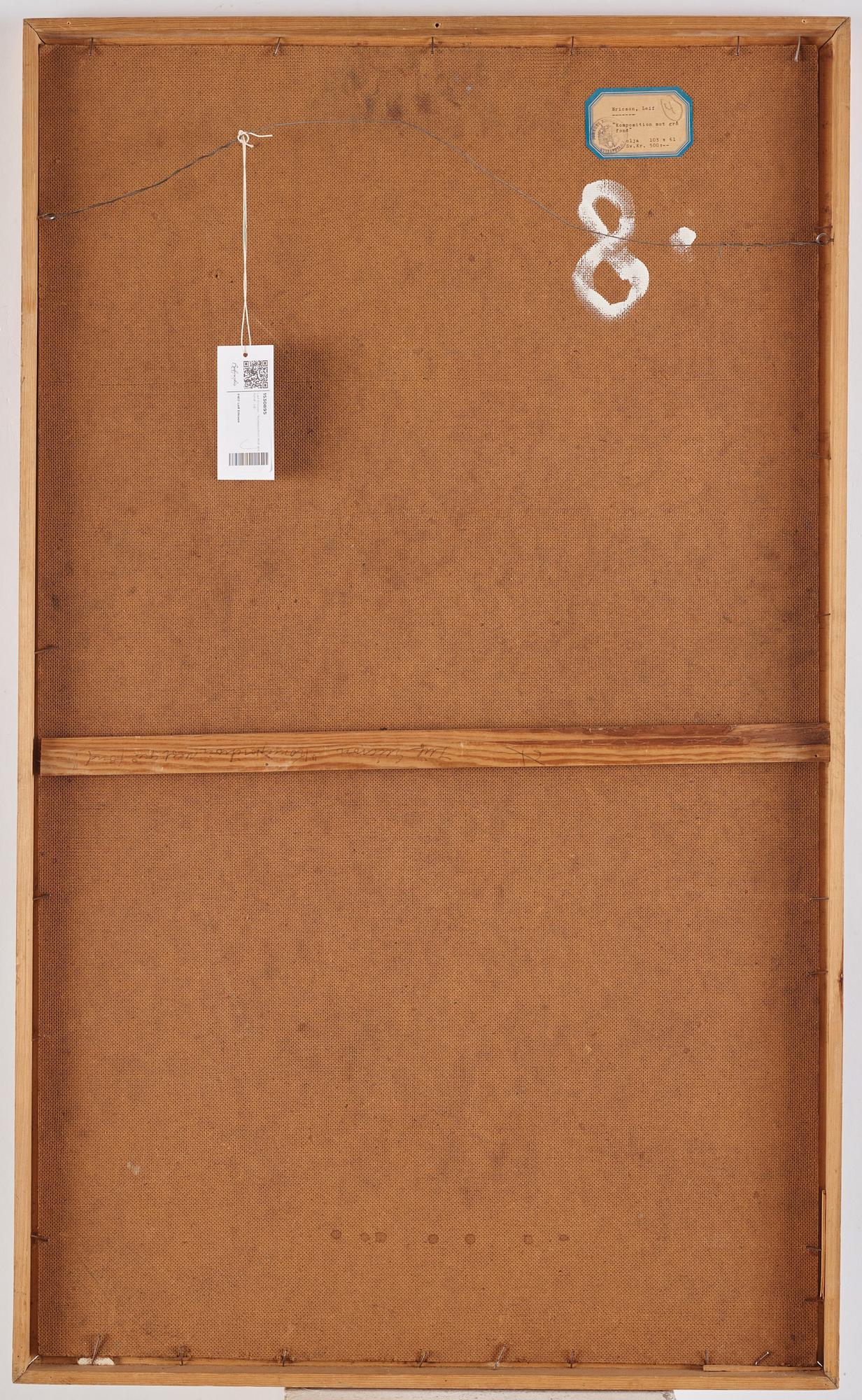 Leif Ericson, "Komposition mot grå fond".