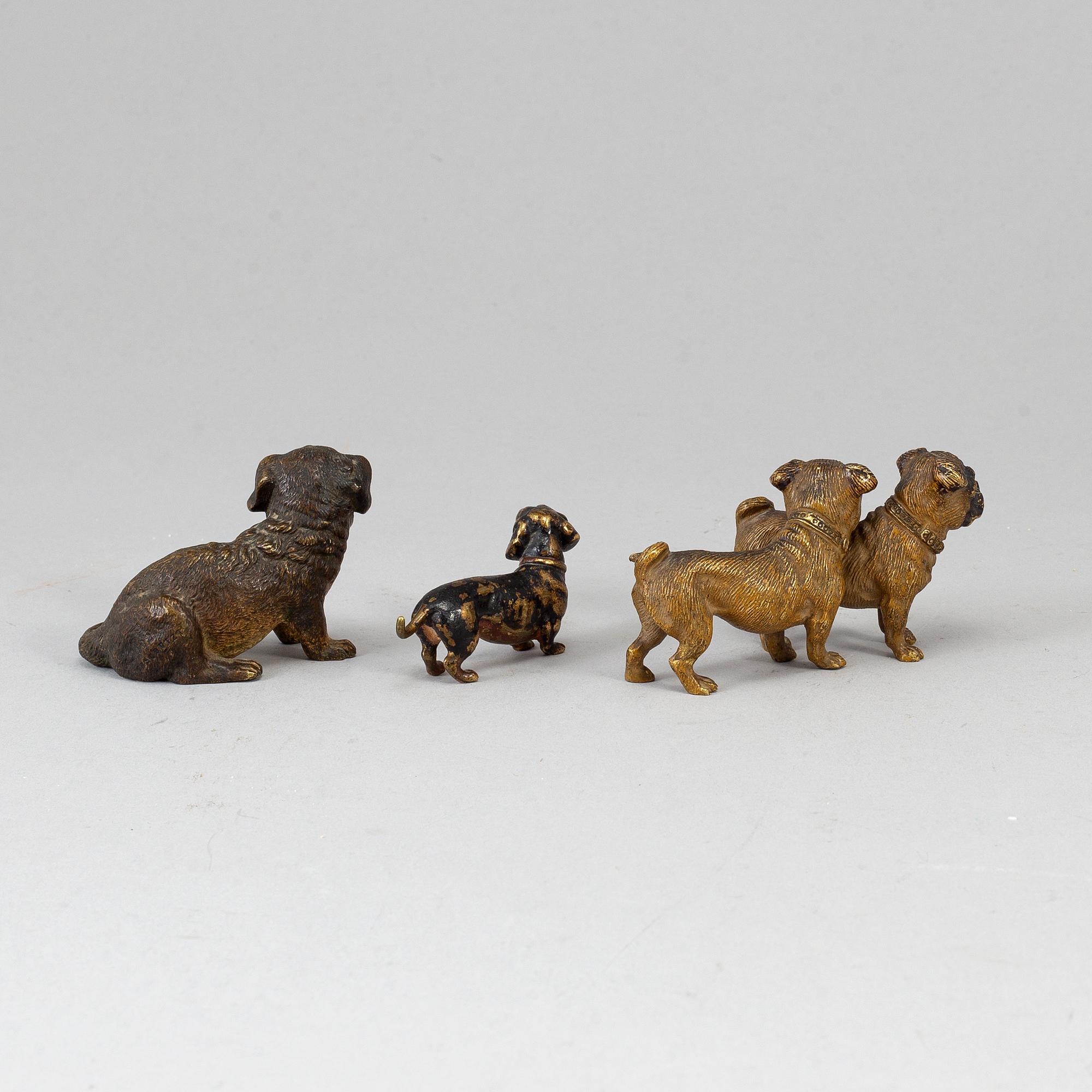 3 bronze figurines, first half of the 20th century.