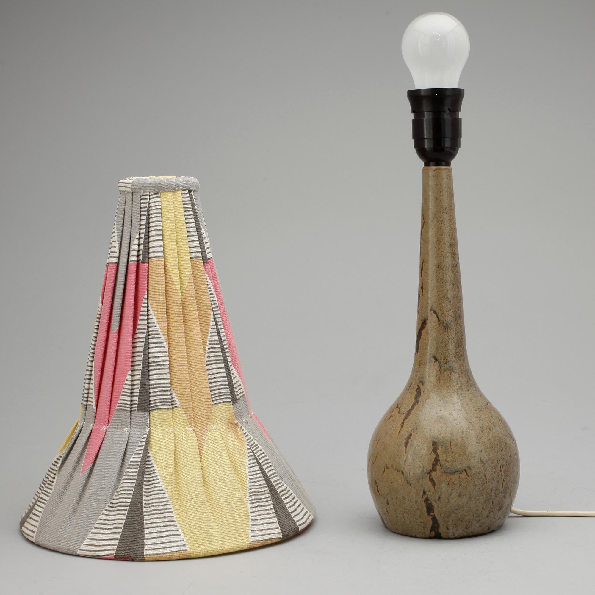 BORDSLAMPA, keramik, Åke Holm Höganäs.