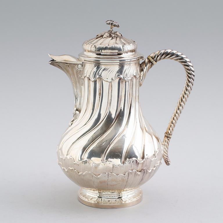 KAFFEKANNA, silver, Odiot a Paris, efter 1838. Vikt ca 669 gram.