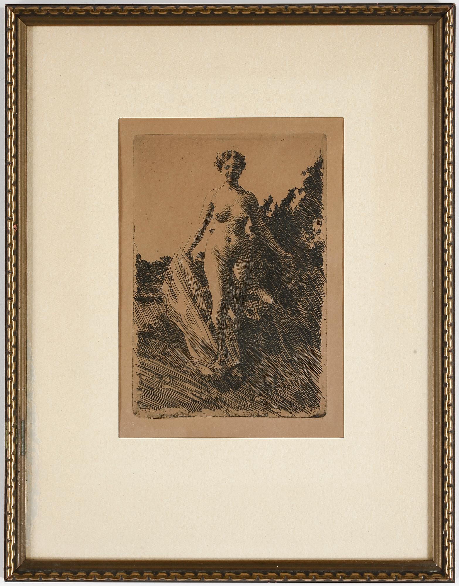 ANDERS ZORN, etsning, osignerad.