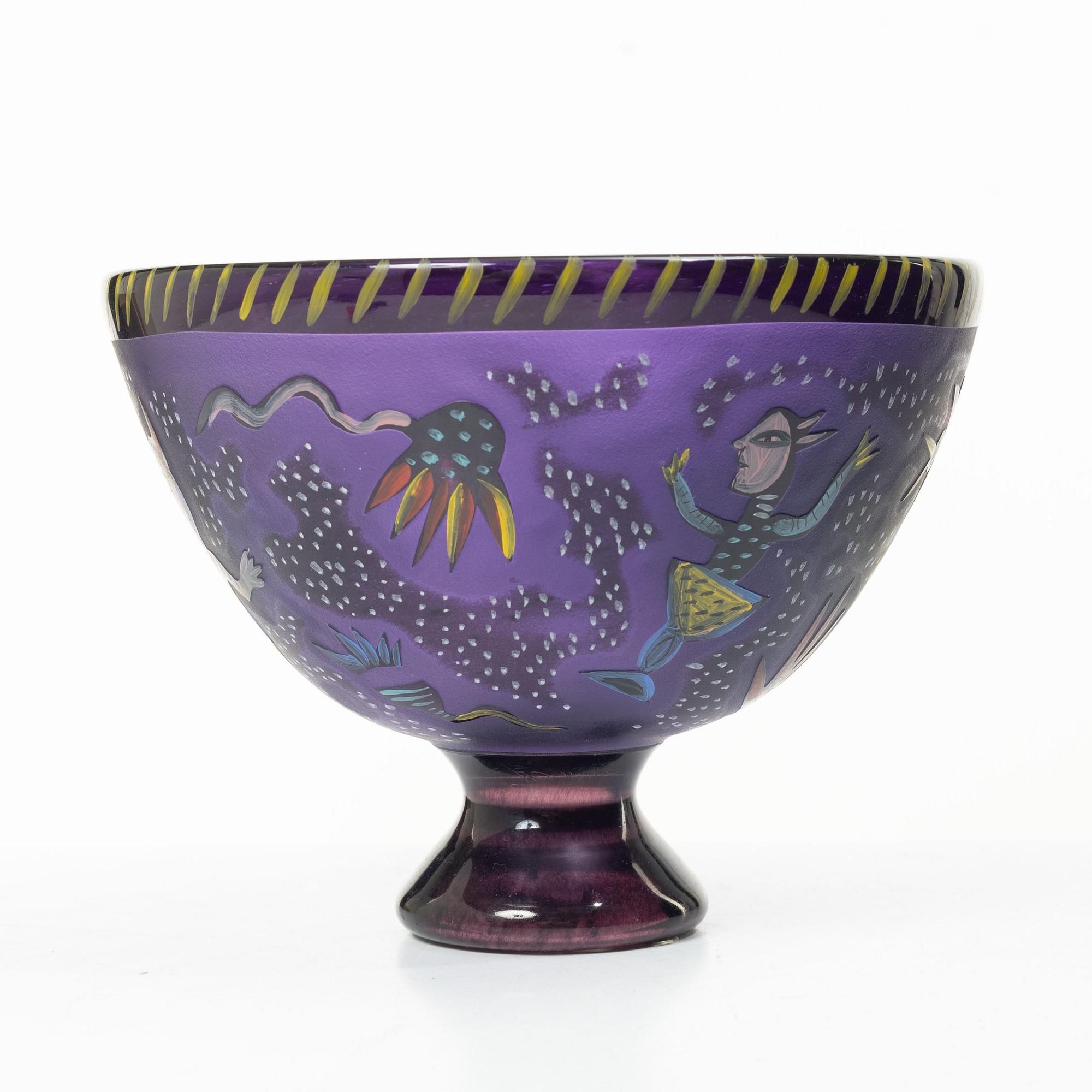 Ulrica Hydman-Vallien, a bowl, Kosta Boda.