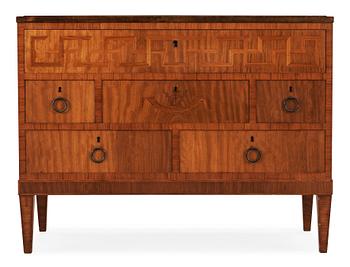 An Axel Einar Hjorth chest of drawers, for E Pettersson Möbleringsaffär, Gävle, 1920's.