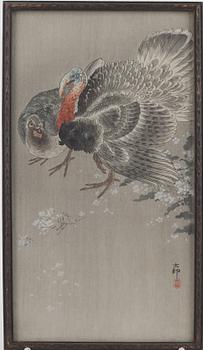 Ohara Koson, "Två kalkoner".