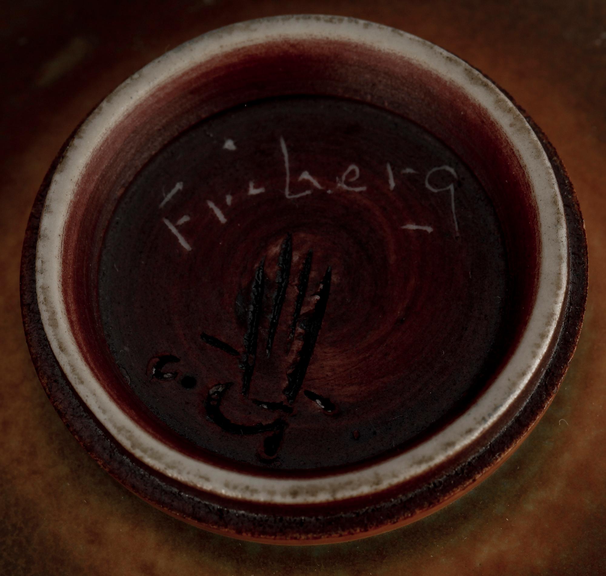 SKÅLAR, 3 st, stengods, Berndt Friberg, Gustavsberg. Signerade Friberg med studiohanden.