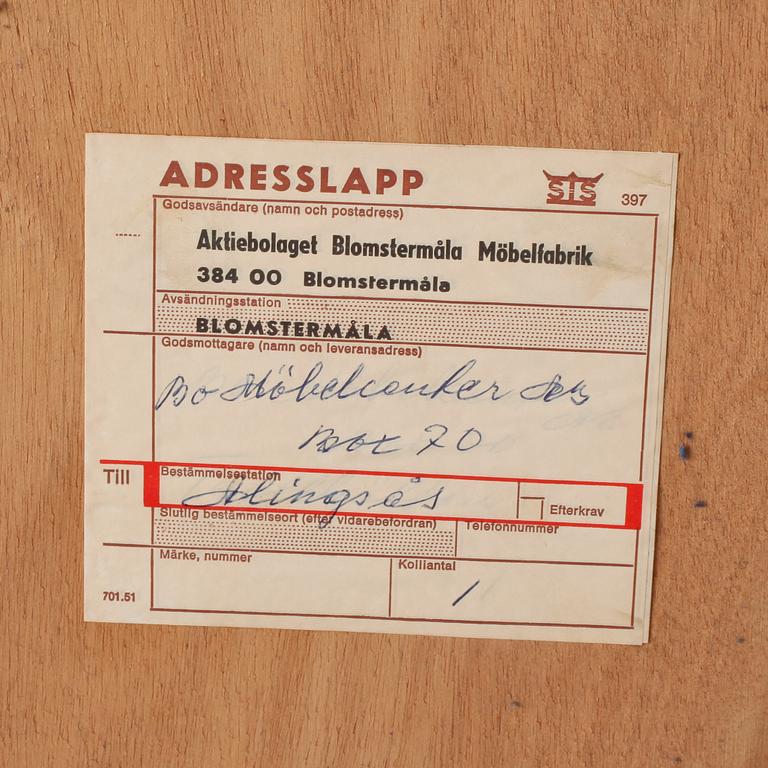 MATSALSGRUPP, 6 delar, Sverige, rokokostil, Aktieboalget Blomstermåla Möbelfabrik, omkring 1900-talets mitt.