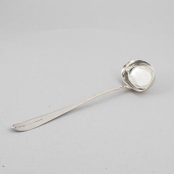 A Swedish silver soup ladle, mark of Jacob Möller, Malmö 1814.