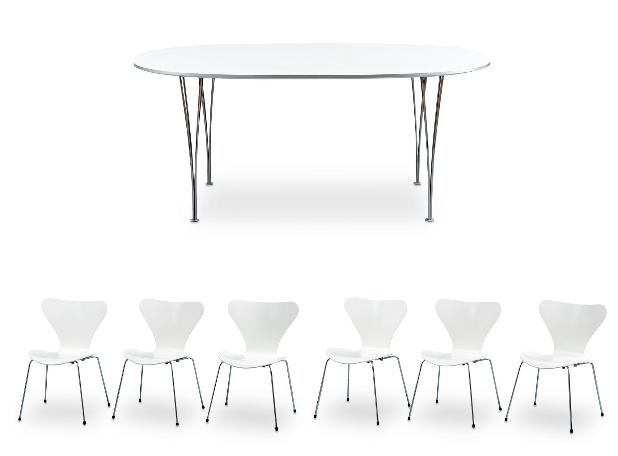 Bruno Mathsson, A SET OF FURNITURE, 7 PCS.