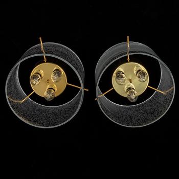 A pair of late 20th Century ceiling light by Kjell Munch.