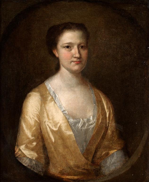 MICHAEL DAHL, hans krets, olja på duk, 1700-tal.
