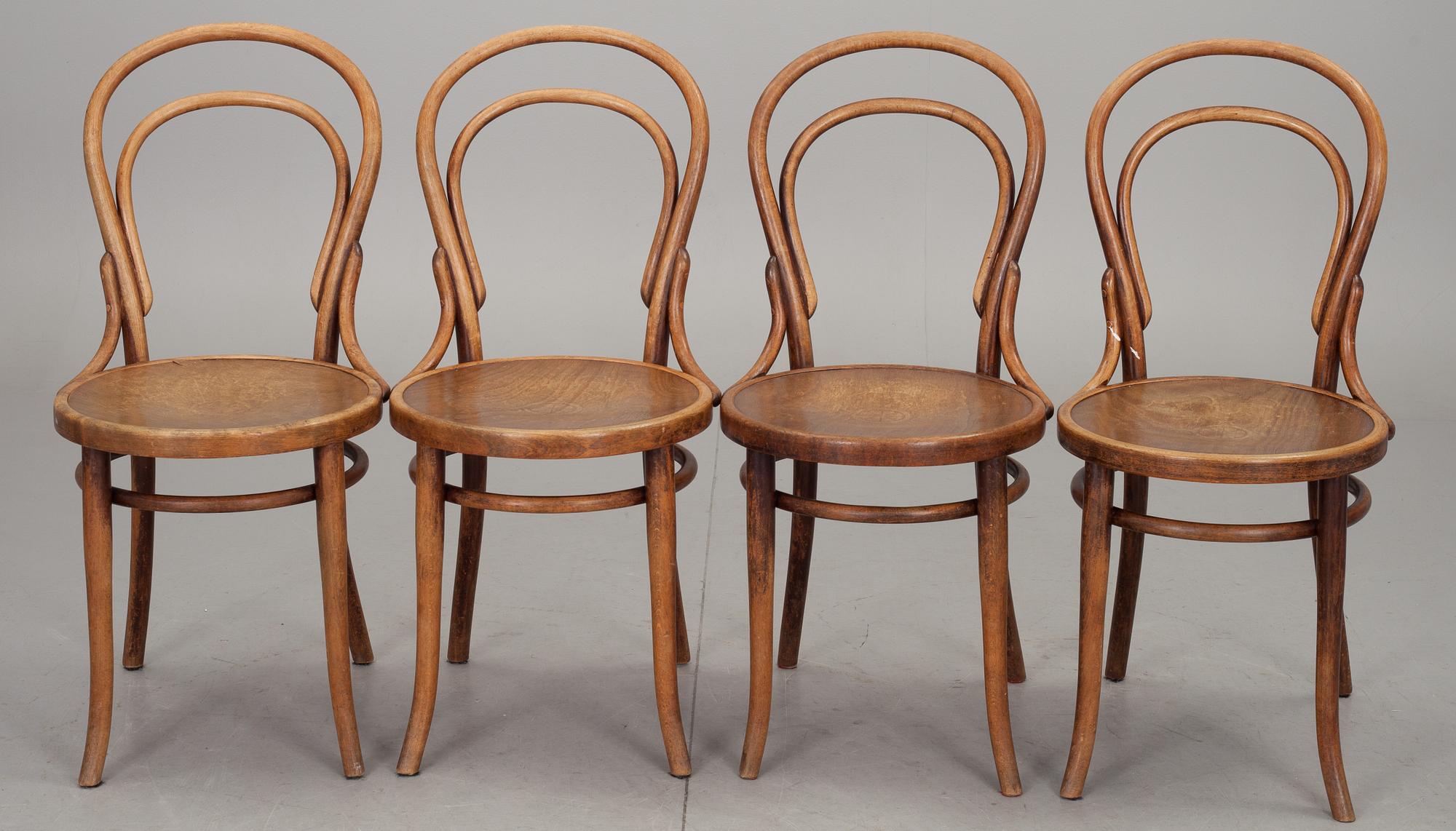 STOLAR, 8 st, Thonet, 1900-talets första hälft.