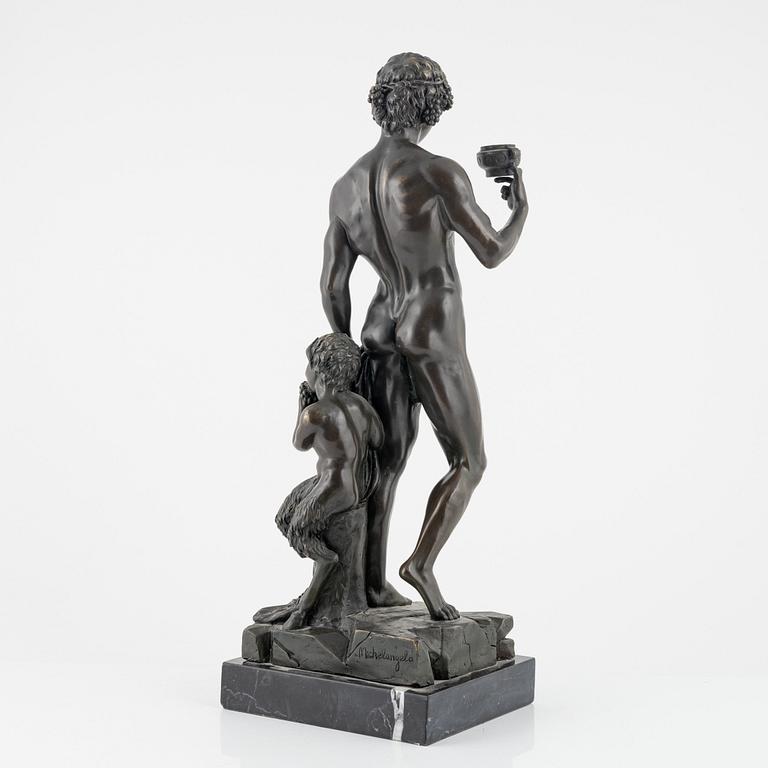 Michelangelo Buonarroti, after. Sculpture, bronze, total height 58 cm.