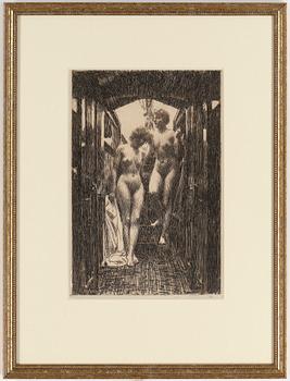 Anders Zorn · ANDERS ZORN, etsning. Signerad i trycket.
