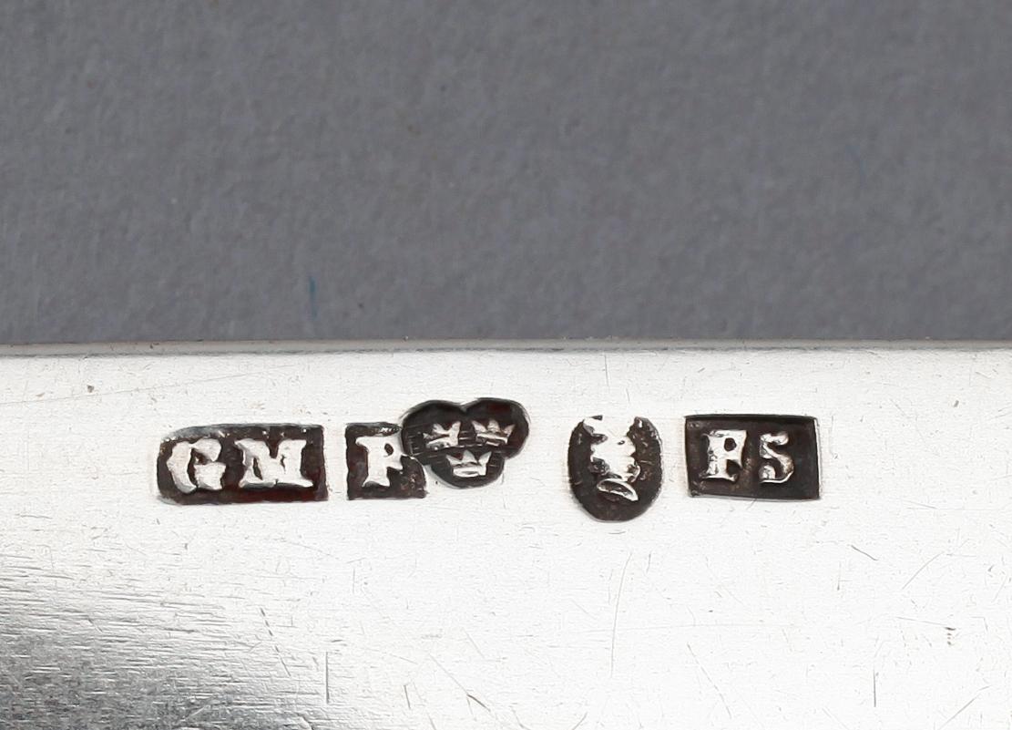 FRUKTKNIVAR, 12 st, silver, Möllenborg Feron, Stockholm 1860. Total vikt ca 332 gram.